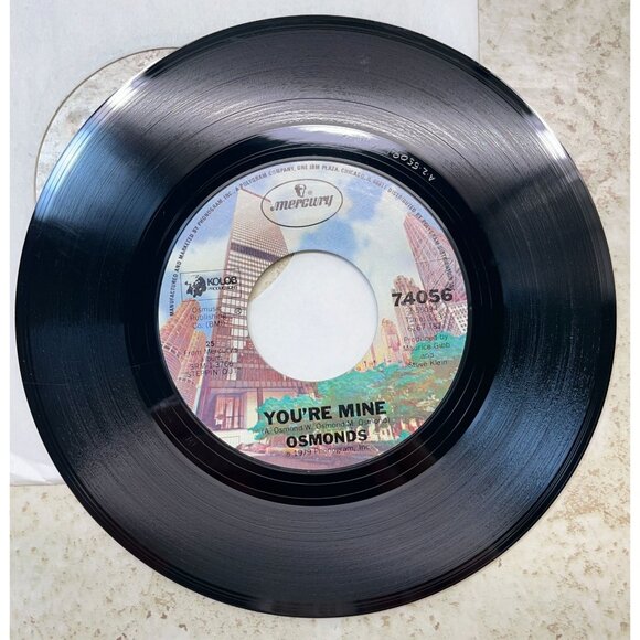 The Osmonds Love is on the Line / Youre Mine 45 Pop 1979 Mercury 74056 VG+ - Picture 6 of 6